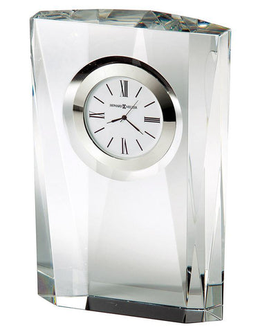 Howard Miller Quest Optical Crystal Clock - Mulit-Faceted Sides - Silver Accents - 645-720_16274f14-2bfd-42ac-a965-aebc4fa739ed