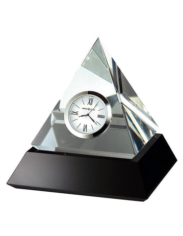 Howard Miller Summit Pyramidal Crystal Desk Clock - Black Glass Base - 645-721_3cbc9e04-3c2c-40af-98c6-25abacda0daa