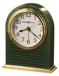 Howard Miller Madison Alarm Clock - Green Leather Textured Case - Brass Accents - 645-728_095416ea-23ce-4dd5-b818-f91044c59927