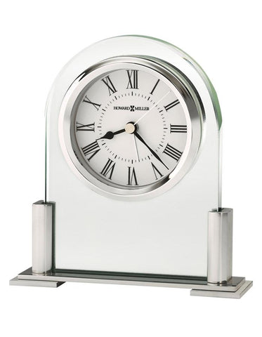 Howard Miller Brinell III Glass Arch Alarm Clock - Silver Tone Base - White Dial - 645-742_c7fea4c1-24fa-4906-b2cf-159c31d28aea