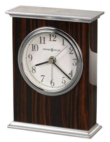 Howard Miller Regal Table Alarm Clock - Macassar Ebony Finish - White Dial - 645-747_c4bbde0e-6dd5-482f-937e-8d8f8775de0b