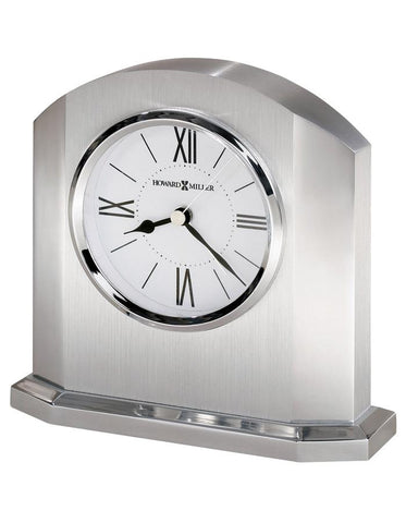 Howard Miller Lincoln Solid Brushed Aluminum Alarm Clock - White Dial - 645-753_8001e8d0-fea1-4e73-aaeb-92a7d08e38b4