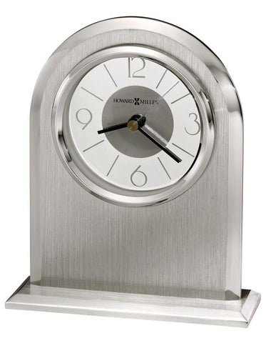 Howard Miller Argento Silver Arch Desk Table Clock - White Dial - Black Hands - 645-766_4af3f751-7328-4032-9e93-2f4a9dfe09a8