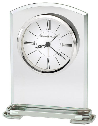 Howard Miller Corsica Jade Glass Table Alarm Clock - Tiered Feet - White Dial - 645-770_0726d555-991e-4223-a3f9-30b7b1d00c8f