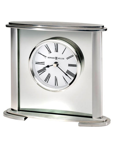 Howard Miller Glenmont Table Clock - Silver Finish - Floating Dial - Glass Case - 645-774_318566e8-3e0c-42af-8b01-c1075832d239