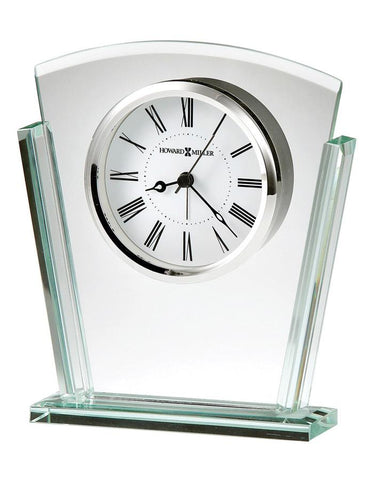 Howard Miller Granby Jade Glass Table Alarm Clock - Tapered Design&#44; Beveled Base - 645-781_850d2659-9055-49e0-b376-6f4d7618be1b