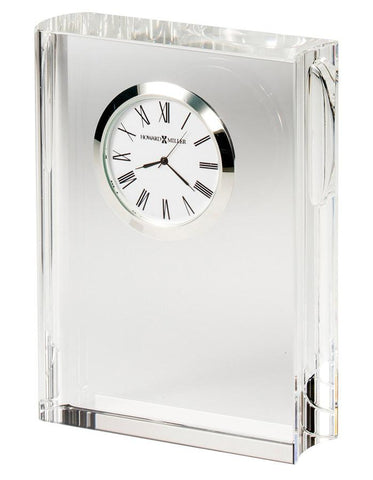 Howard Miller Scholastic Crystal Book Shaped Table Clock - White Dial - 645-782_aba4f276-d450-4bb8-a12e-01323397a87a