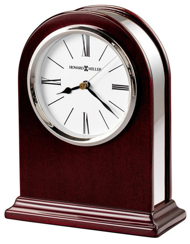 Howard Miller Peyton Arch Top Table Clock - Rosewood & Silver - White Dial - 645-784_5cc4fee6-e920-4229-8192-4c4cdd7fc431