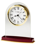 Howard Miller Anson Glass Table Alarm Clock - Arch Top - Rosewood & Brass-Tone - 645-786_ea3c967b-dac6-4df3-b099-971caa325c84