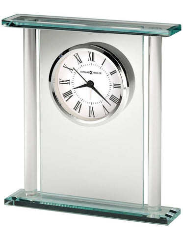 Howard Miller Julian Tabletop Alarm Clock - Glass Columns - White Dial - 645-792_45c683b5-b640-44a8-9a6f-66e19312f61d