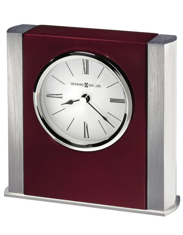 Howard Miller Manheim Tabletop Clock - Silver-Tone - Rosewood Hall - White Dial - 645-798_e4b5af54-dd18-48aa-b526-3cbff099aad6