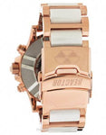 Reactor Ladies Oxide Chronograph - Rose Gold-Tone w/ White Ceramic - Bracelet - 67105B_a8e3d9ac-8070-40a0-8e38-5d79205a7e23