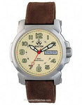 Reactor Mens Atom - Tusk Colored Dial - Stainless Case - Brown Leather Strap - 68306