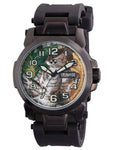 Reactor Mens Atom Watch - Black Metal - Real Tree Camo - Day/Date - Rubber Strap - 68901