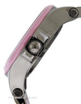 Reactor Ladies Crystal Watch - Pink & Stainless Steel - Day / Date - 200m - 69013B