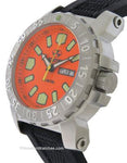 Reactor Mens Meltdown 2 - Orange Dial - Steel Case - Gryphon Rubber Strap - 76808A