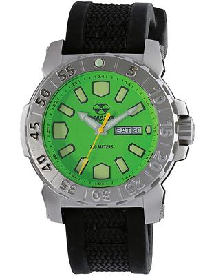 Reactor Mens Meltdown 2 - Acid Green Dial - Steel Case - Gryphon Rubber Strap - 76809