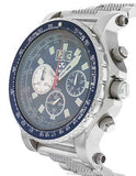 Reactor Mens Valkyrie Flight Chronograph - Blue Dial - Steel Case and Bracelet - 81003A