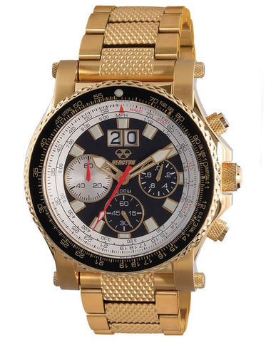 Reactor Mens Valkyrie - Gold-Tone - Chronograph - Black Dial - Superluminova - 81201