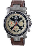 Reactor Mens Valkyrie Flight Chronograph - Black & Tusk Dial - Leather Strap - 81361