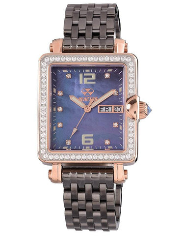 Reactor Trinity Womens Watch - Swarovski Crystals - Gunmetal & Rose Gold - MOP - 86903_5489cbb5-bc21-4540-b0df-42c915f106ab