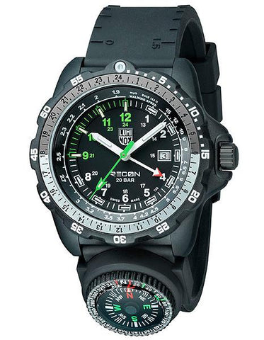 Luminox Mens Recon Navy SPC - Black&#44; Green & White Dial - PU Strap with Compass - 8832.MI_28b2fa8a-9220-4091-a788-d53ee9981763