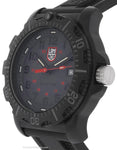 Luminox Mens Black Ops Carbon Watch - Black Case & Rubber Strap - Red Accents - 8882A