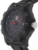 Luminox Mens Black Ops Carbon Watch - Black Case & Rubber Strap - Red Accents - 8882A