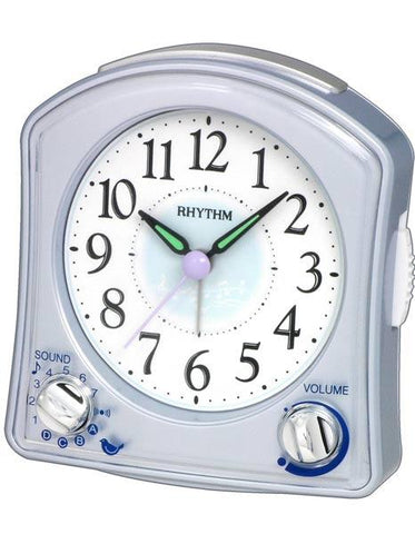 Rhythm Silver Robin Musical Alarm Clock - 4 Bird Chirping Sounds- 7 Melodies - 8RMA02_31e11a36-4c22-437a-992c-c7271ca7ccc2