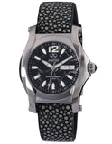 Reactor Womens Curie Watch - Black Dial - Black Stingray Strap - Day/Date - 90201_3018806f-14d9-48ef-ad5a-65af11b9e167