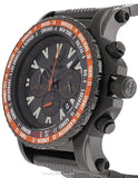 Reactor Proton World Time Mens Chrono - Gunmetal-Tone Dial&#44; Case & Bracelet - 91610A