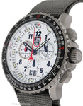 Luminox Mens F-22 Raptor Chronograph - White Dial - Titanium - Gray Strap - 9249A