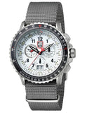 Luminox Mens F-22 Raptor Chronograph - White Dial - Titanium - Gray Strap - 9249