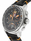 Luminox Mens F-35 Lightning II Chrono - Black and Orange Dial - Leather - Steel - 9388A