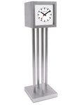 Meeting Point Desk Clock by Mondaine - White Dial - Aluminum & Steel - 94136_dc3be7f6-b3c1-44ab-b19e-d8c9f5a4670e