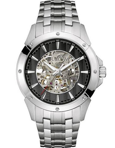 Bulova Mens Automatic Dress Watch - Skeleton Dial - Steel Case & Bracelet - 96A170_3655f73a-cb15-46d3-be53-160261109969