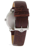 Bulova Mens Classic Watch - Black Dial - Stainless Steel - Brown Leather Strap - 96A184C