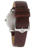 Bulova Mens Classic Watch - Black Dial - Stainless Steel - Brown Leather Strap - 96A184C