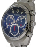 Bulova Mens Chronograph Curv - Stainless Steel - Bracelet - Blue Dial - 30m - 96A185C