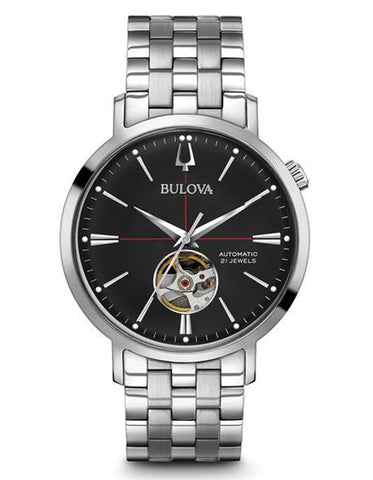 Bulova Mens Classic Automatic Watch - Stainless Steel - Open Aperture Dial - 96A199_127bfe3d-cd68-43c4-9172-22ef430e63d8