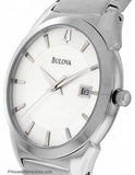 Bulova Mens Dress Watch - Silver/White Sunburst Dial - Stainless Steel - 96B015A