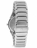 Bulova Mens Dress Watch - Black Sun Ray Dial - Stainless Steel Case and Bracelet - 96B149B