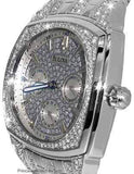 Crystal Mens Dress Watch by Bulova - Cushion Style Case - Day/Date Subdials - 96C002A