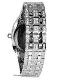 Crystal Mens Dress Watch by Bulova - Cushion Style Case - Day/Date Subdials - 96C002B