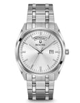 Bulova Mens Classic Watch - Stainless Steel - Silver-White Dial - Day & Date - 96C127_67050336-673d-4ad8-a3f7-a5ca4df79187