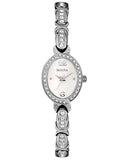 Bulova Ladies Petite Crystal Dress Watch - Stainless Steel - Mother of Pearl - 96L199