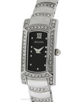 Bulova Ladies Petite Swarovski Crystal Dress Watch - Silver-tone & Black - 96L202A_733b03e3-6638-4e06-8b12-7557b8911c5f