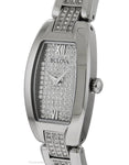 Bulova Womens Crystal Bangle Dress Watch - Stainless Steel - Crystal Dial - 96L235A