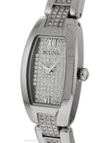 Bulova Womens Crystal Bangle Dress Watch - Stainless Steel - Crystal Dial - 96L235A