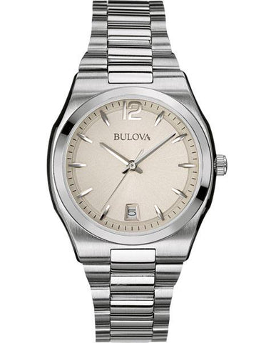 Bulova Ladies Classic Dress Watch - Stainless Steel Case - Ivory Dial - Date - 96M126_739bf7ab-7d90-4230-85ad-105b4d16fa81